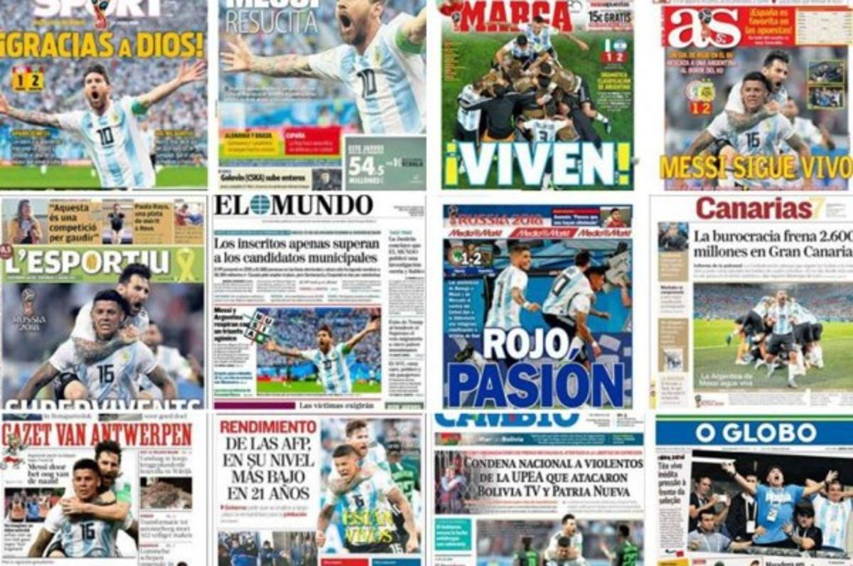 Tremendas portadas: El mundo se rinde ante Messi y a la clasificación de Argentina a octavos del Mundial