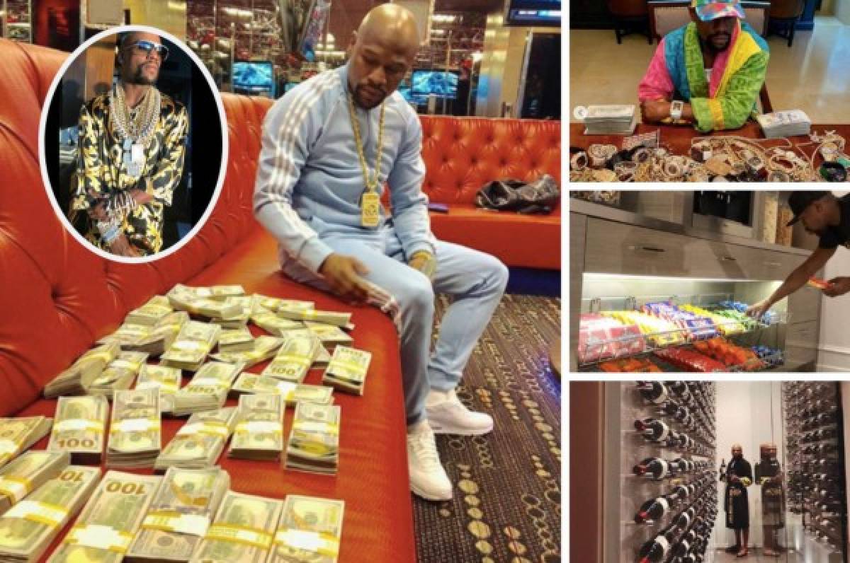 Los extravagantes lujos de Mayweather en la cuarentena: Dulceria en casa y cuenta su dinero