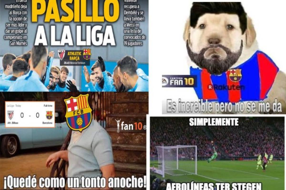 Memes: Destrozan a Messi y al Barcelona por su empate ante el Athletic