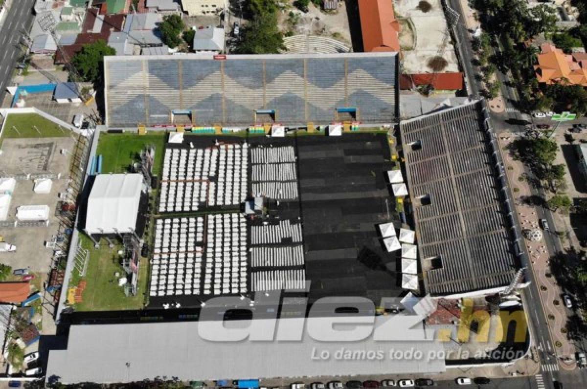 ¡En fotos! Así quedó la grama del estadio Morazán tras concierto en San Pedro Sula