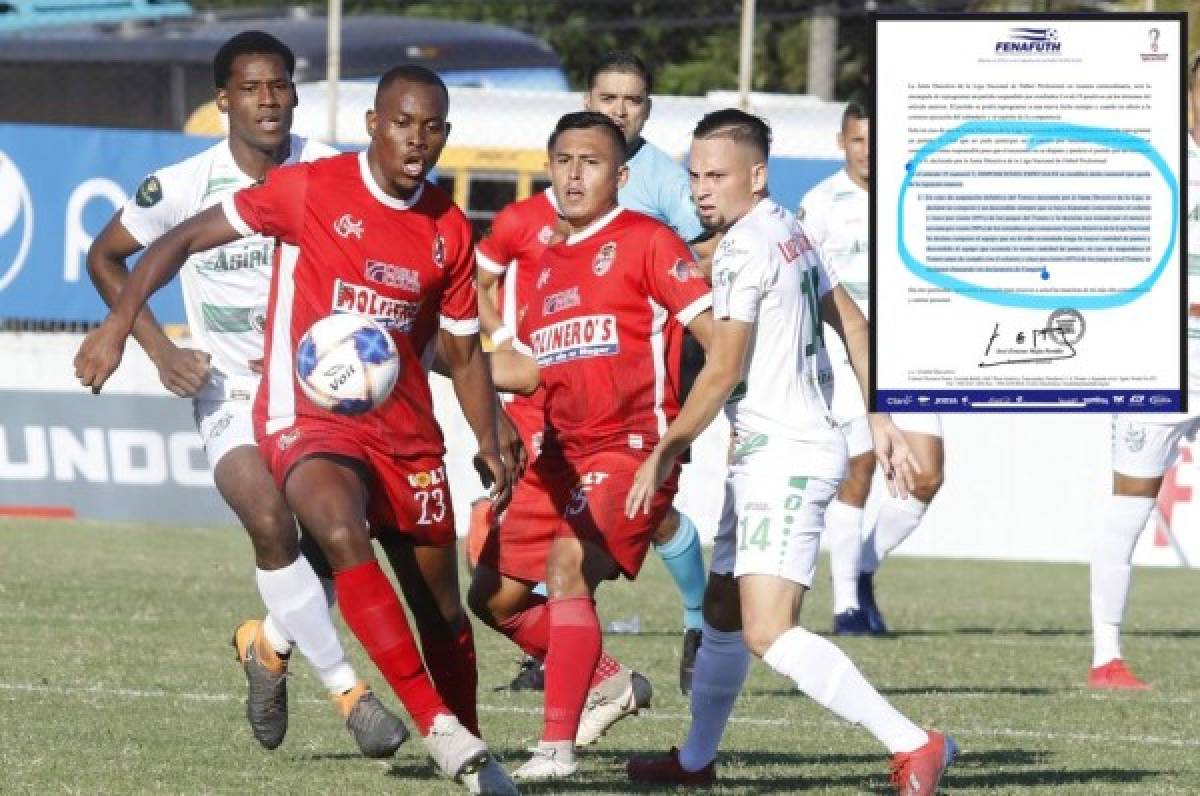 Fenafuth ordena a Liga Nacional de Honduras que haya descenso en la temporada 2020-21