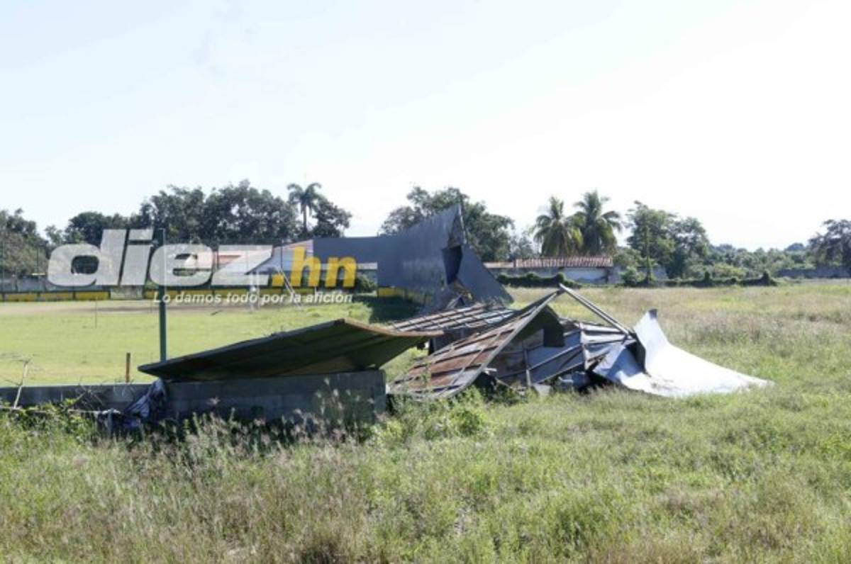 ¡Daño total en el engramillado! Así luce el estadio de Parrillas One tras ser azotado por dos huracanes