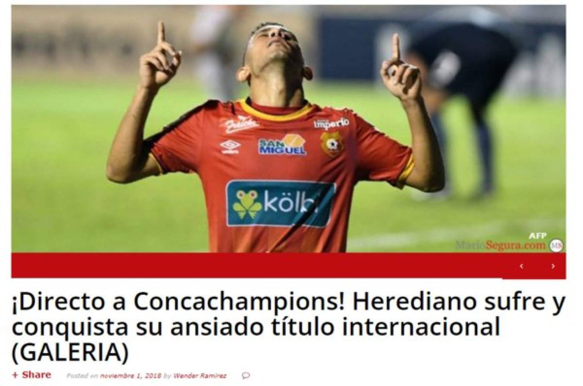 El orgullo de la prensa tica tras el triunfo del Herediano sobre Motagua