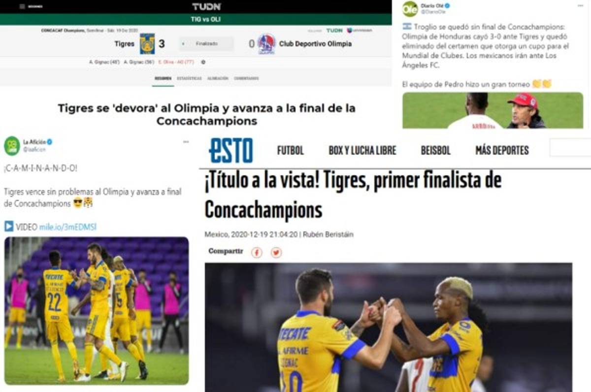 'Pasó caminando': Prensa mexicana e internacional sobre el triunfo de Tigres ante Olimpia en Concachampions