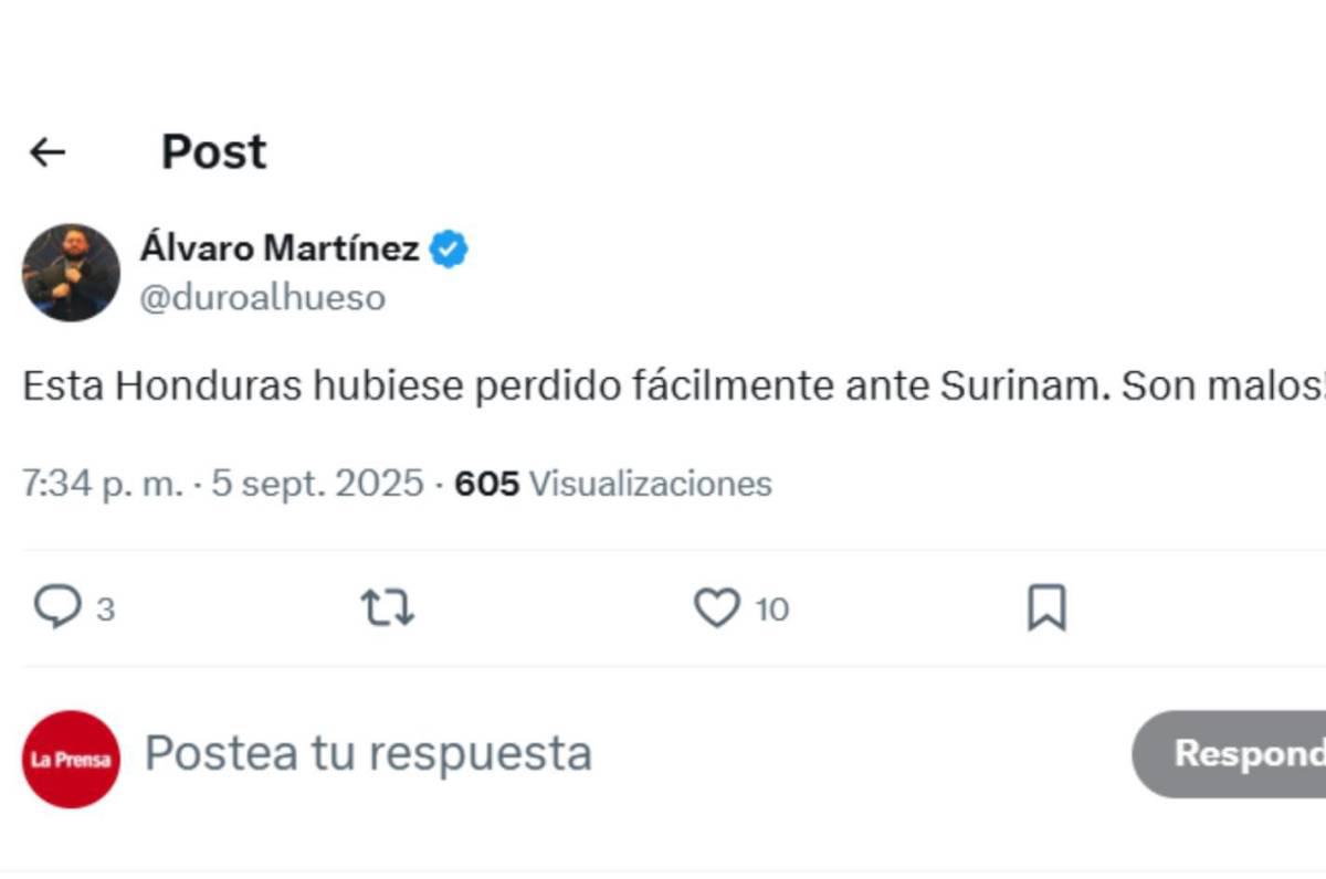 Periodista de Panamá se mofa de Honduras y reconocido portero de Liga Nacional se molesta tras empate de la Bicolor