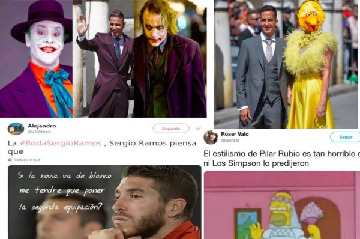 Los memes destrozan a Sergio Ramos y Pilar Rubio por su boda 'galáctica'