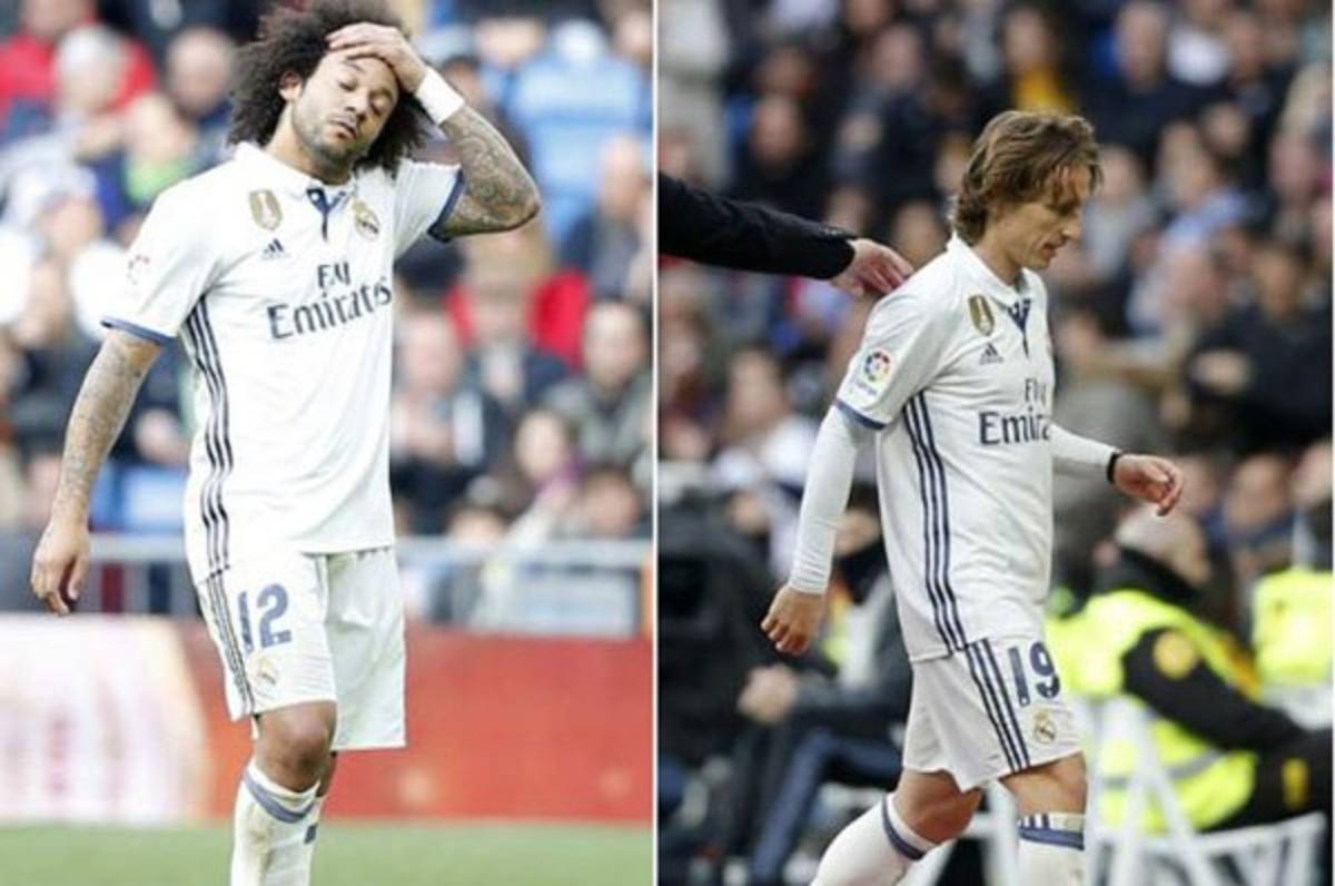 Marcelo y Modric estarán un mes de baja con el Real Madrid