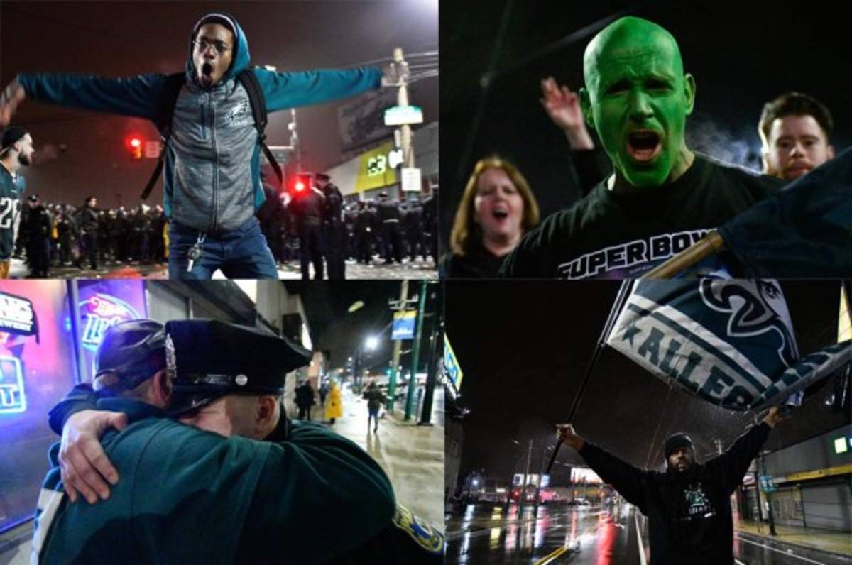 Así festejaron los aficionados de los Eagles, flamantes campeones del Super Bowl LII