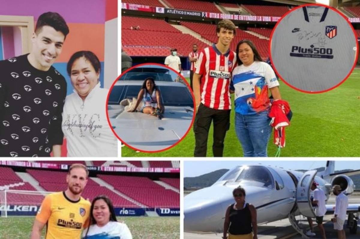 La sorprendieron con la camisa del Choco Lozano: Los privilegios que tiene Denia Cerrato al ser empleada de jugador del Atlético