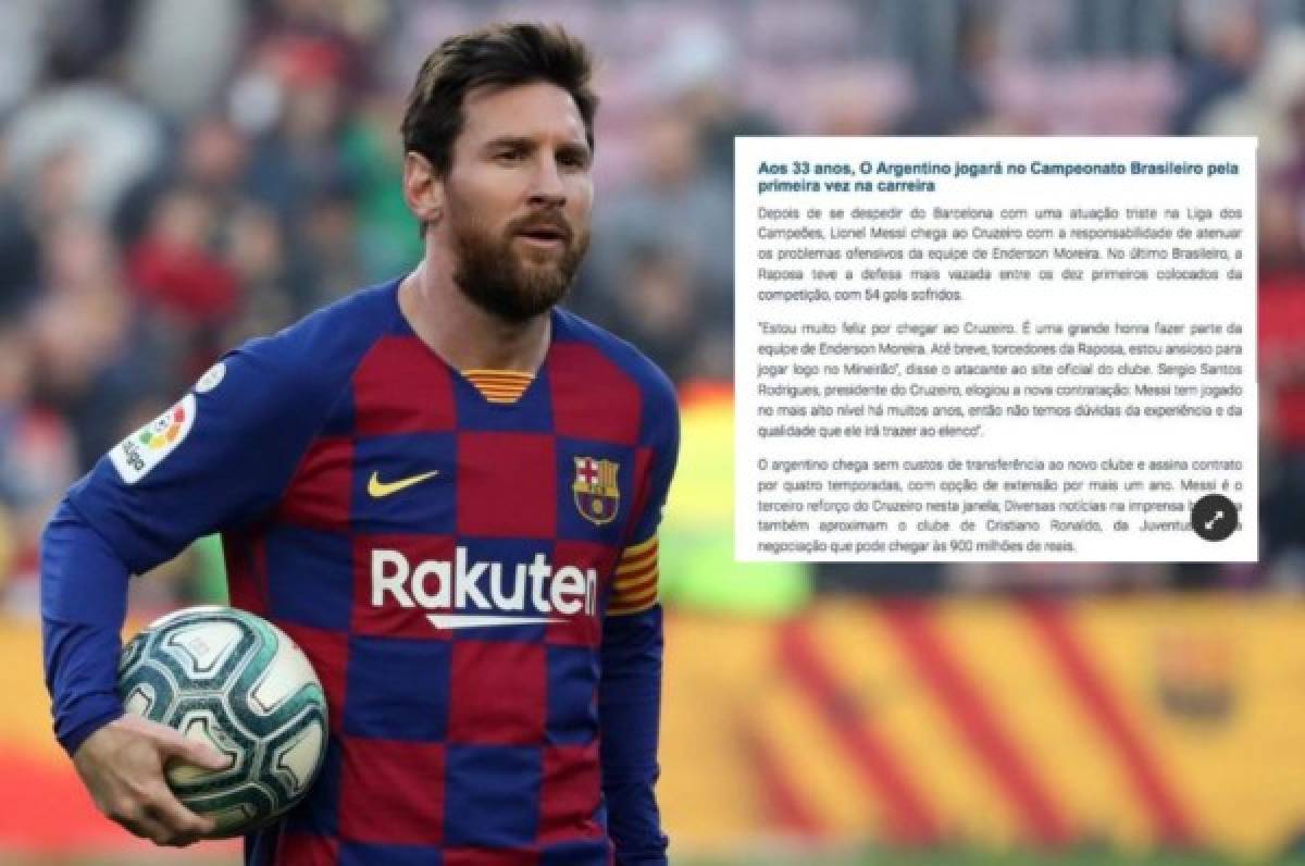 Tremendo error: El equipo brasileño que anunció de manera oficial el fichaje de Lionel Messi  