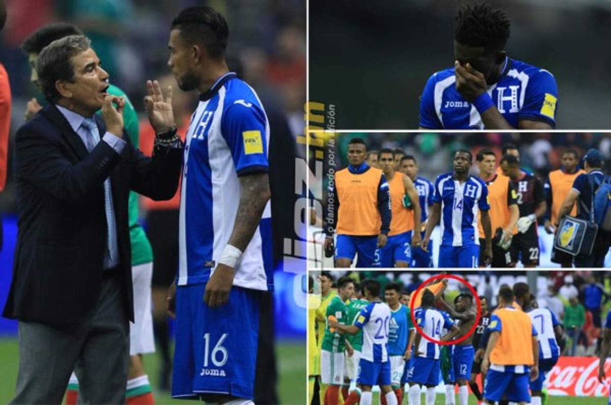Mientras unos jugadores de Honduras sufrían, otro cambiaba camisa