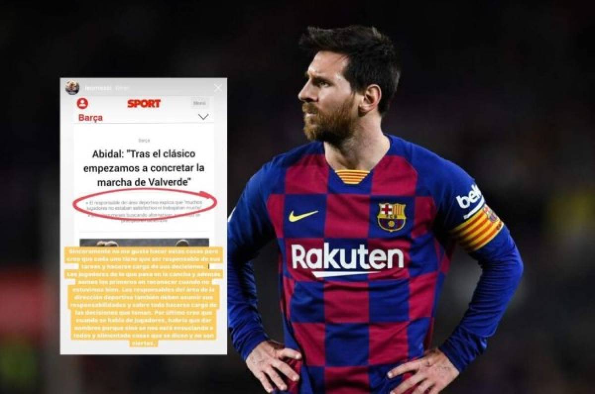 Messi le responde a Abidal sobre el despido de Valverde: 'Se nos está ensuciando a todos'