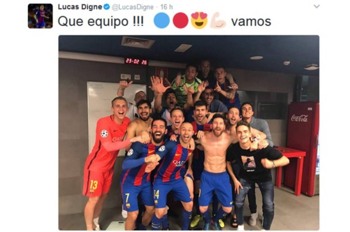 Jugadores del Barcelona celebran a lo grande en redes sociales su 'noche mágica'
