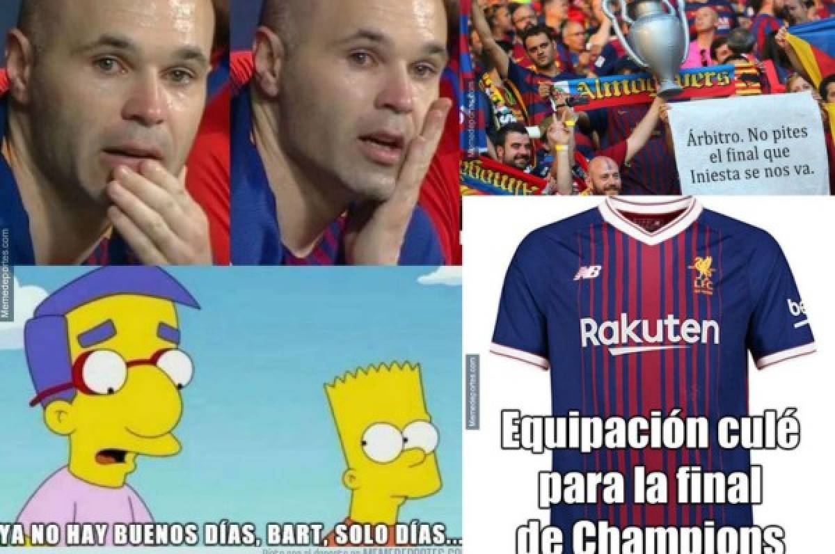 ¡Imperdibles! Andrés Iniesta, protagonista de los memes con su adiós del FC Barcelona