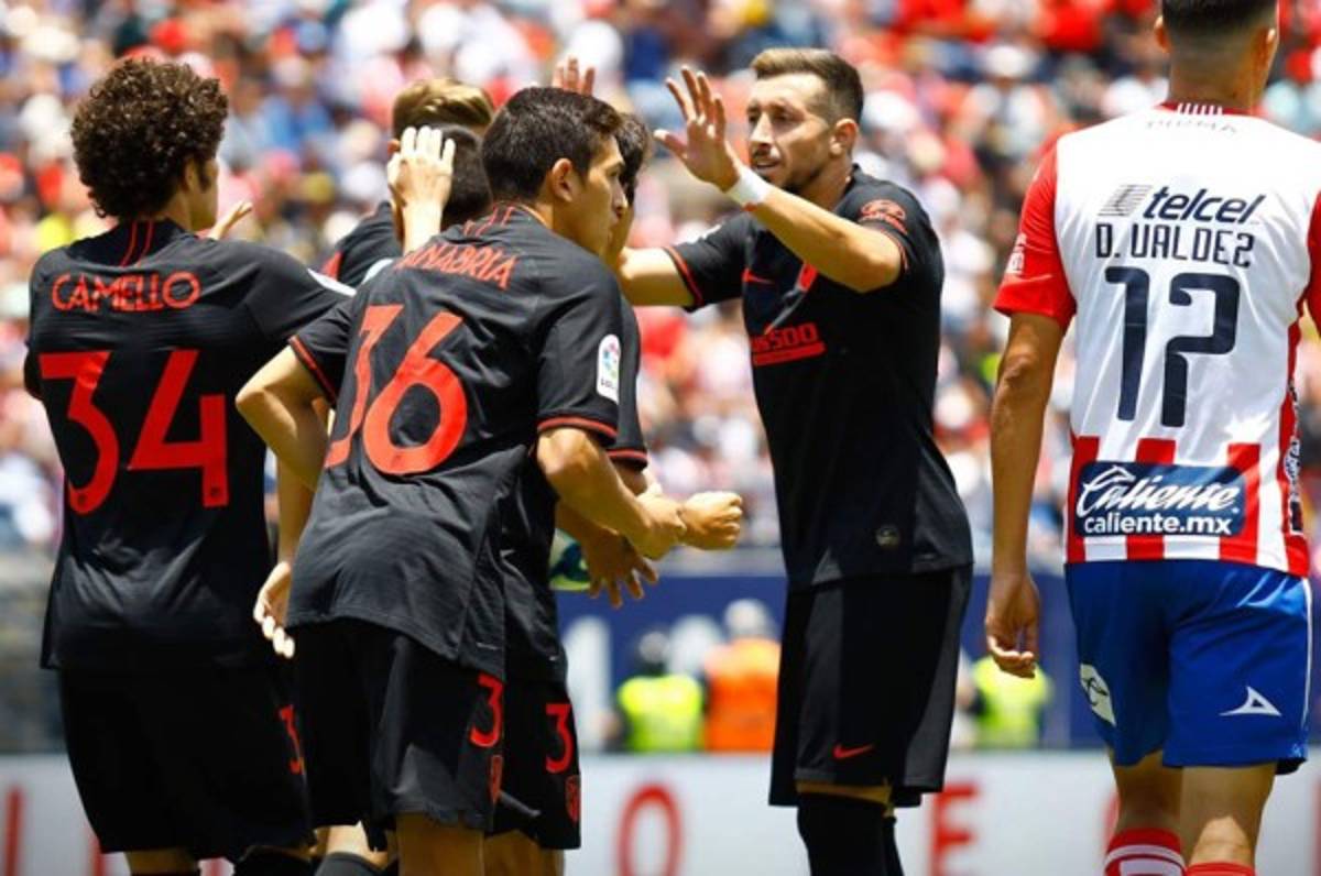 Atlético de Madrid cumple contra el San Luis de México en amistoso
