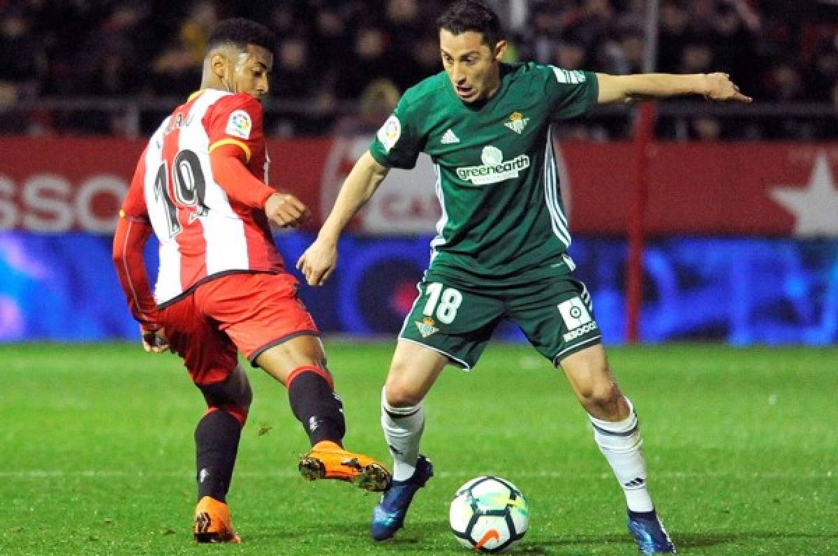 Girona no pudo y cayó en casa frente al Betis; Choco jugó medio tiempo