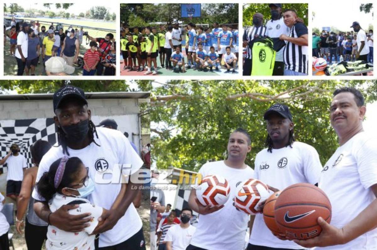 ¡Selfies, autógrafos y alegría! Las postales de la visita de Alberth Elis a la colonia Suyapa en Chamelecón