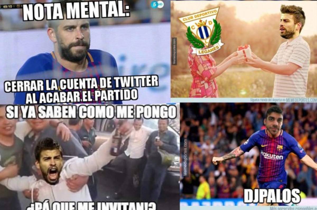 ¡Crueles! Barcelona pierde con Leganés y los memes atacan a Piqué