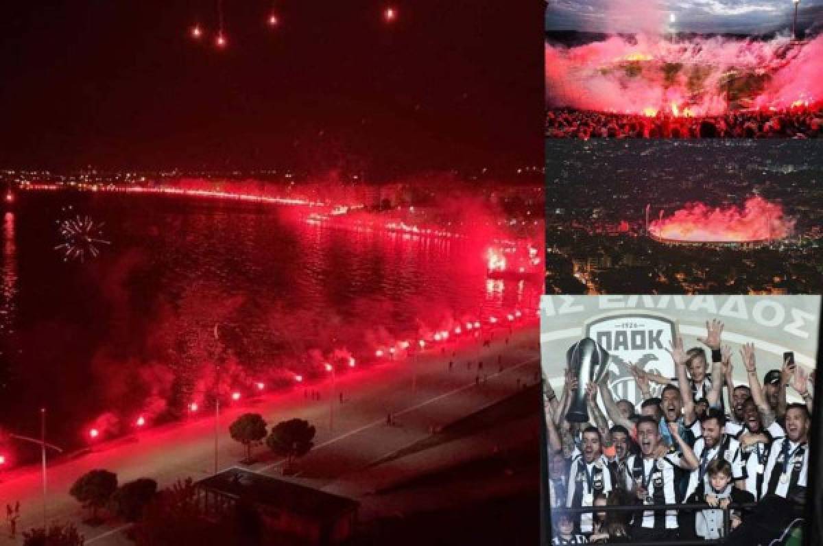 ¡Sin palabras! Impactante festejo del PAOK Salónica tras ganar la liga griega 34 años después