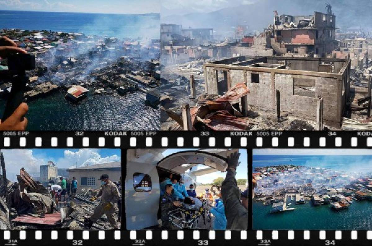 ¡Apocalíptico! Imágenes dolorosas de la devastación que dejó el incendio que arrasó la isla de Guanaja