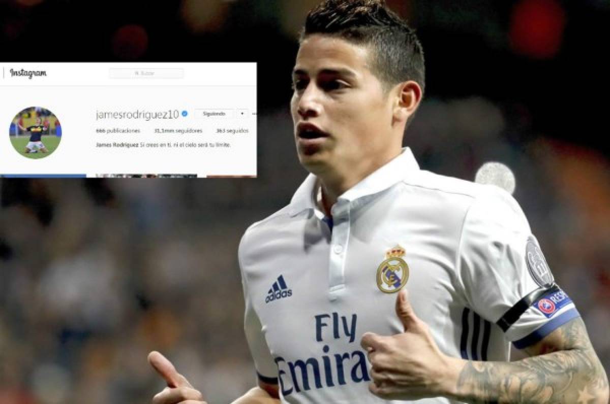 Otra señal: James Rodríguez quita su foto de perfil con la camisa del Real Madrid