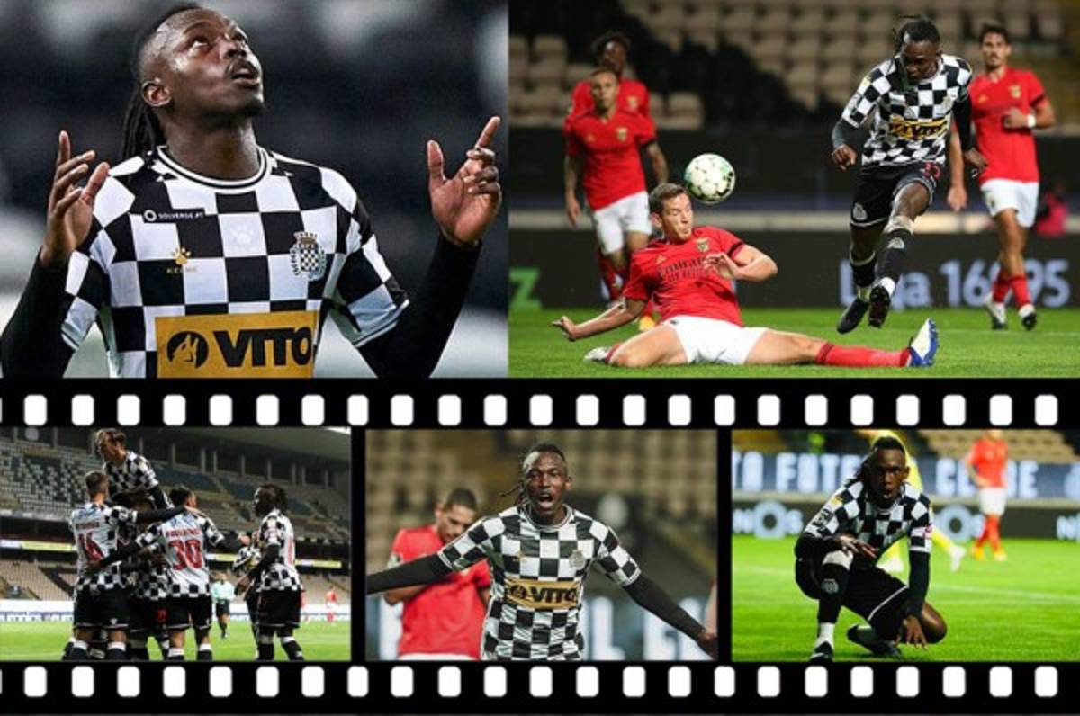 ¡Euforia y júbilo! El festejo del Boavista al vencer a Benfica con Alberth Elis como el mejor del partido