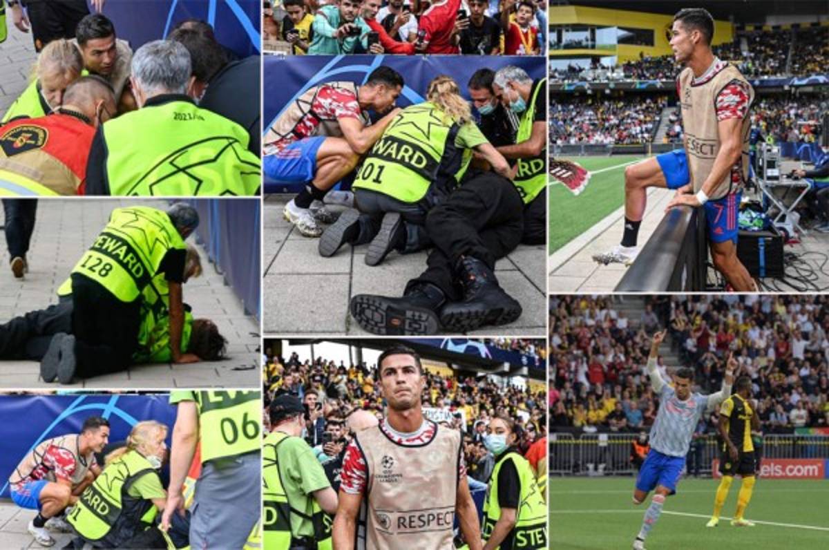 Cristiano Ronaldo se baja de un pelotazo a una miembro de seguridad; la reacción del portugués se hace viral