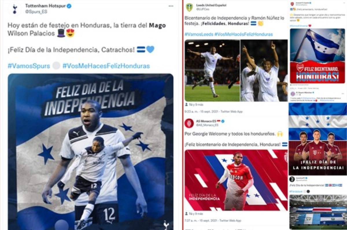 Los mensajes de los famosos clubes de Europa para Honduras por su Bicentenario de Independencia