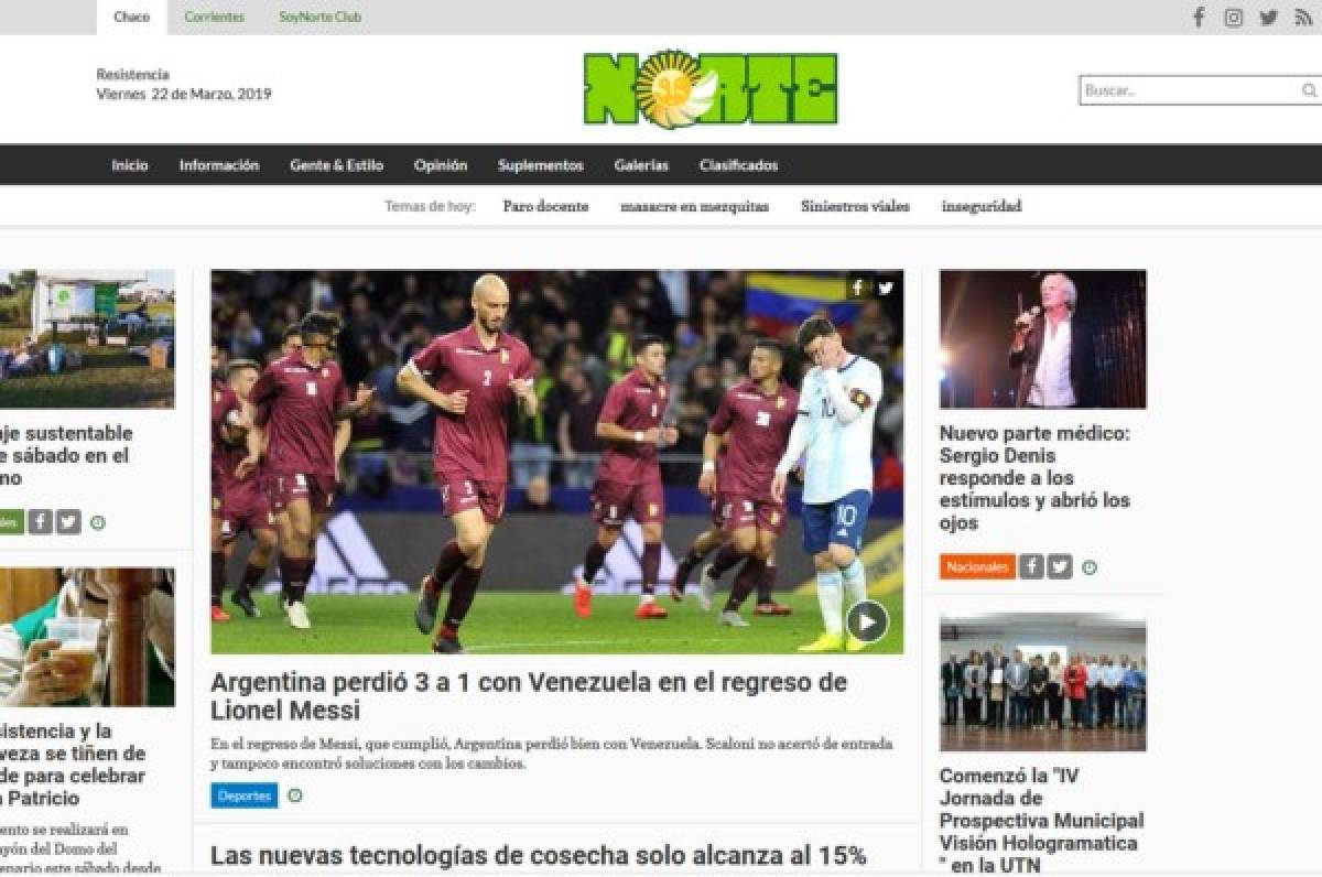 Los medios argentinos y sus titulares sobre derrota de Argentina en la vuelta de Messi