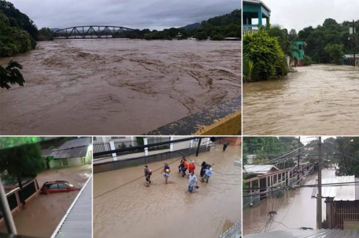 Alerta en el Valle de Sula: Río Chamelecón se desborda tras las torrenciales lluvias por Iota