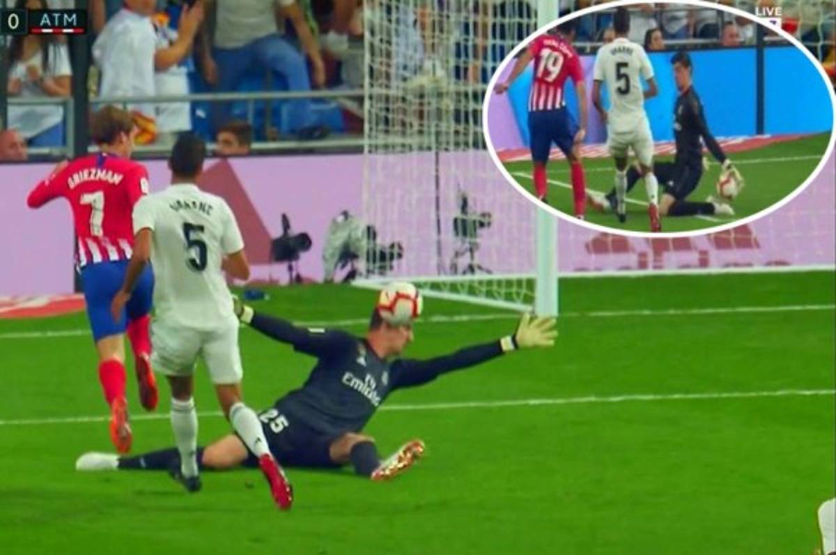 Thibaut Courtois enamora al Bernabéu con dos grandes atajadas