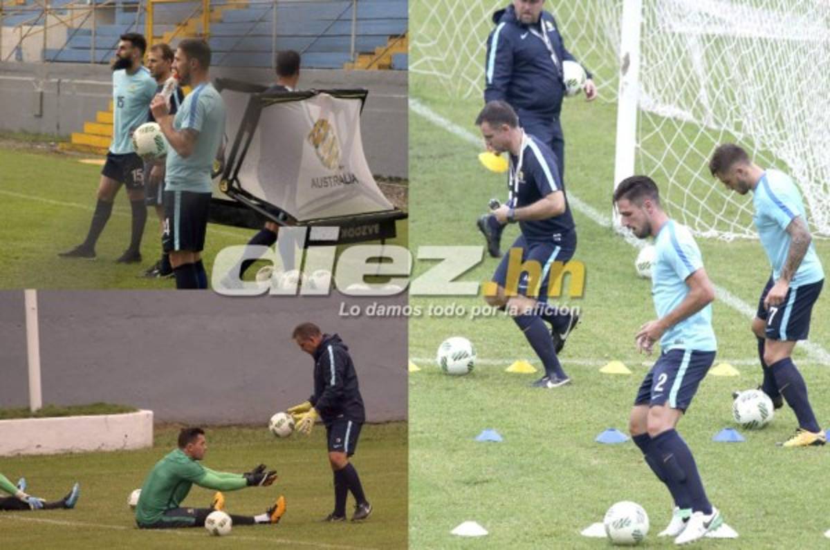 FOTOS: Así fue el primer entrenamiento de Australia en San Pedro Sula