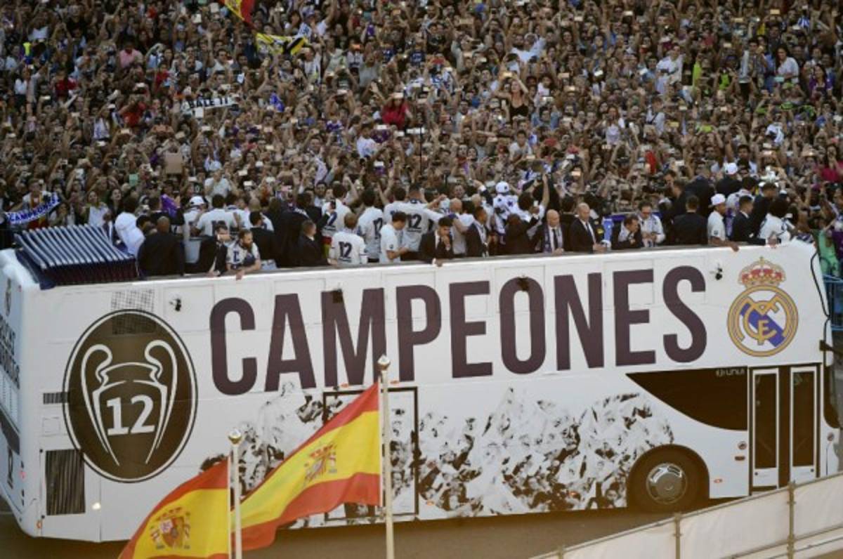 La celebración del Real Madrid por su título 12 en Champions