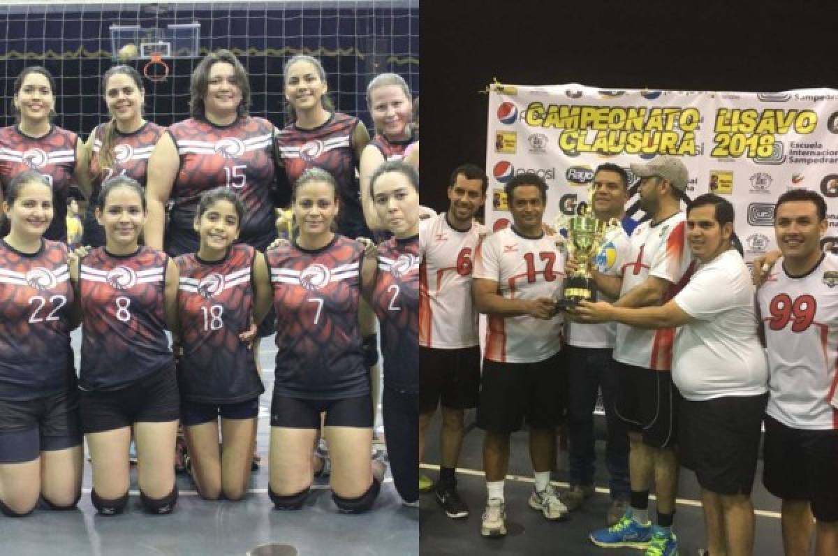 Águilas y Élite se coronan campeones en Liga Sampedrana de Voleibol