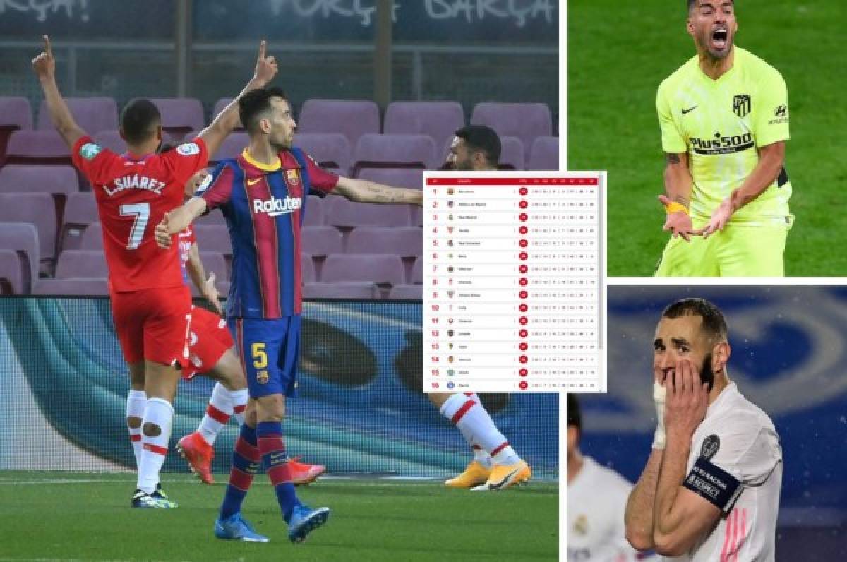 Golpe de cara al título: Así quedó la tabla de la Liga de España tras la dura derrota del Barcelona ante Granada