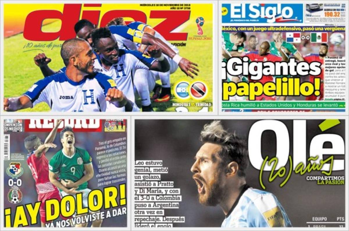 ¡CALIENTE! Las portadas que dejó la fecha de eliminatoria mundialista