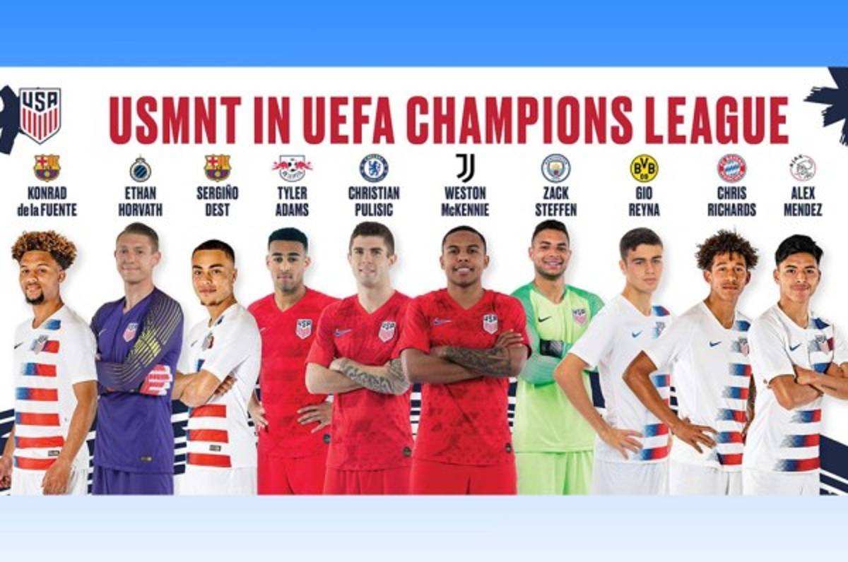 Estados Unidos presume su equipazo de jóvenes estrellas que jugarán la Champions League