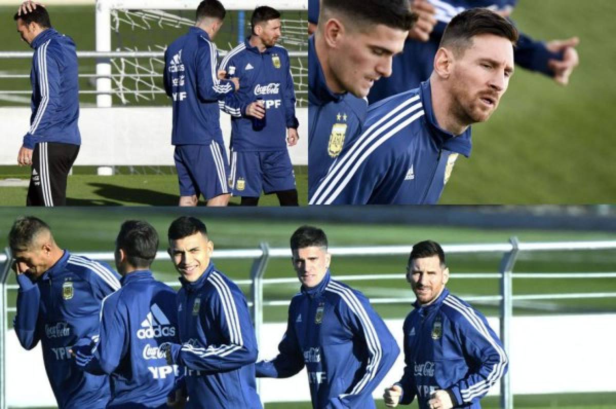 FOTOS: Así fue el primer entrenamiento de Messi en su regreso a la selección de Argentina