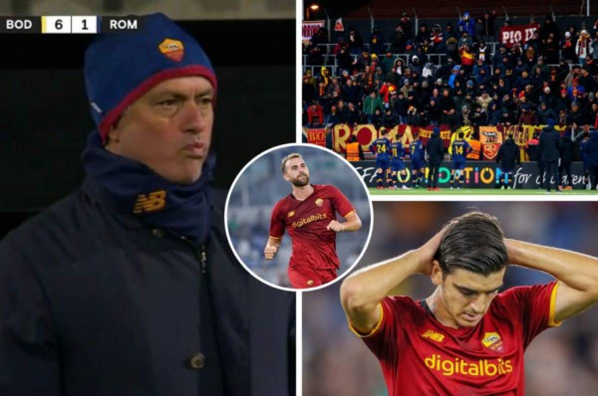 ¡A dos no los quiere ni ver! Mourinho explota y prepararía una barrida en la Roma tras ser goleado 6-1  