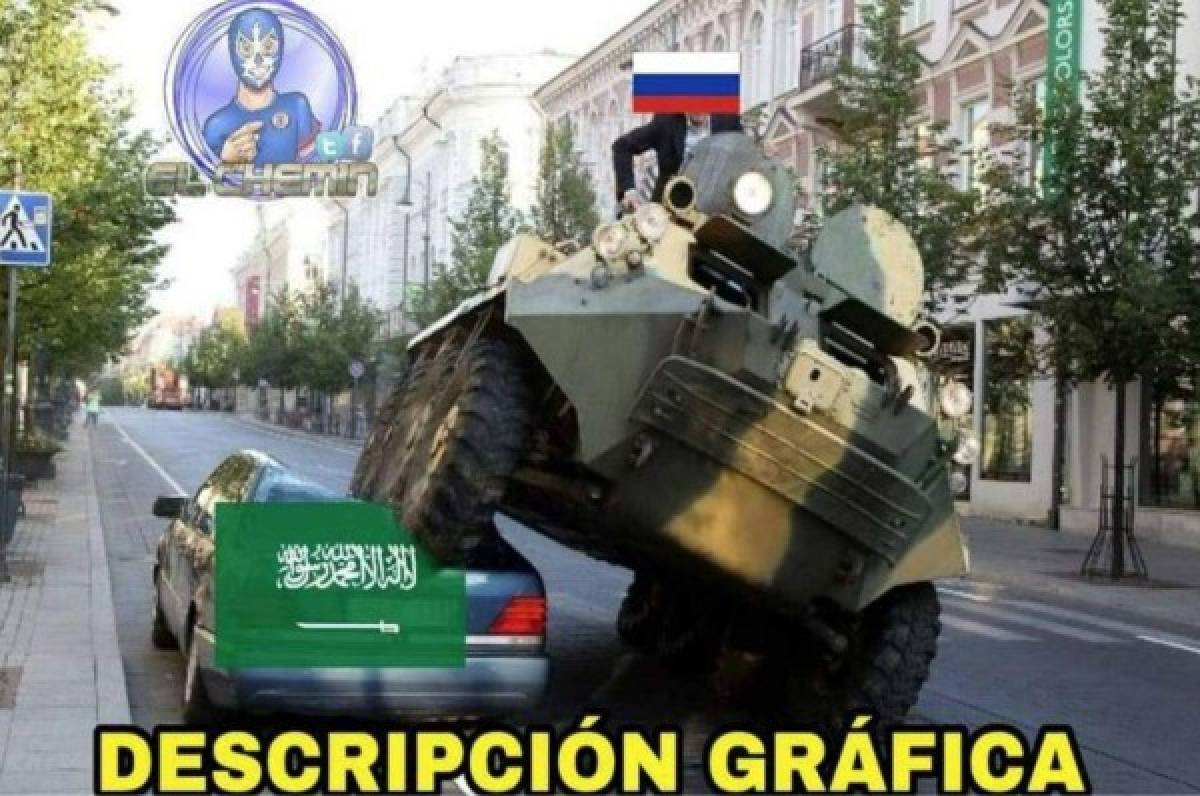 ¡Sin perdón! Arabia se come goleada y es víctima de terribles memes en Rusia 2018