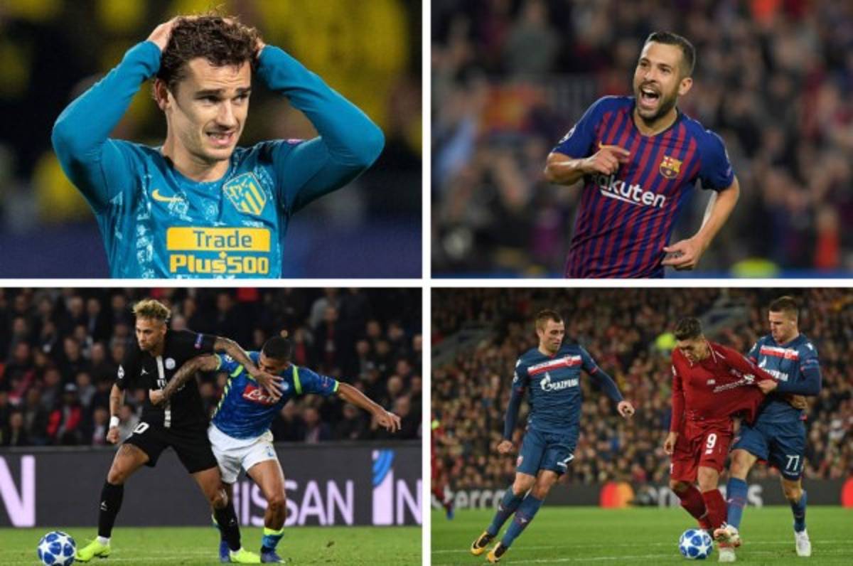 Tabla de posiciones tras jugarse la jornada tres de Champions League