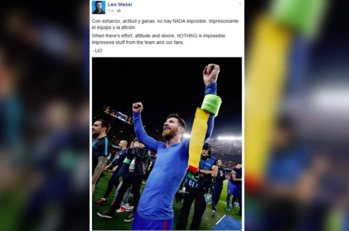 Jugadores del Barcelona celebran a lo grande en redes sociales su 'noche mágica'
