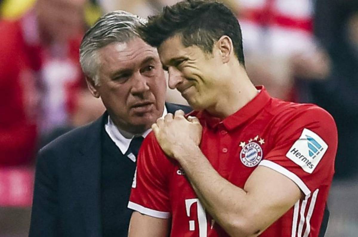 Lewandowski culpa a Ancelotti de las lesiones musculares en el Bayern