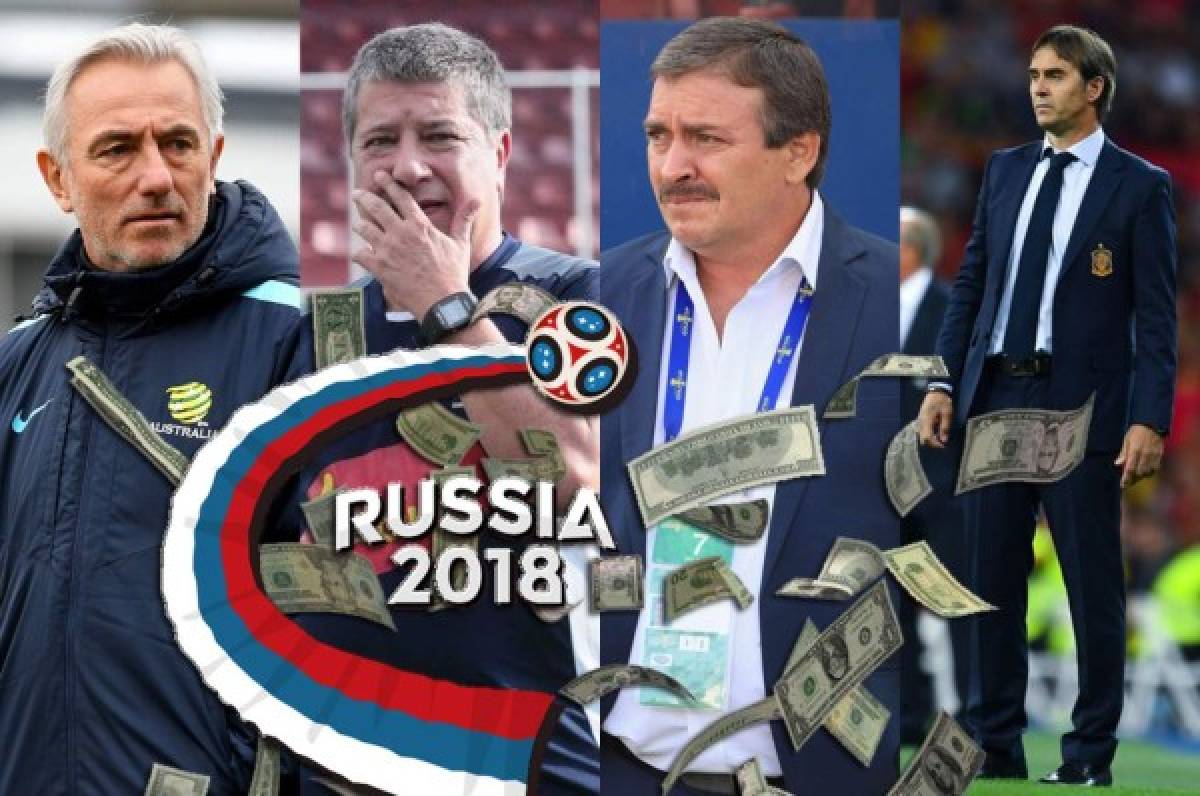Los sueldos que perciben los 32 técnicos que dirigirán en el Mundial de Rusia 2018