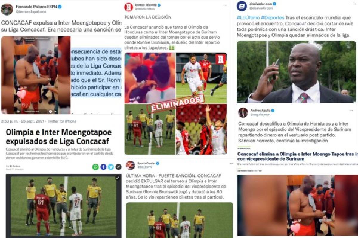 Periodistas y prensa internacional sobre el escándalo de Olimpia en la Concacaf: ''Salió cara la bromita de los 100 dólares''