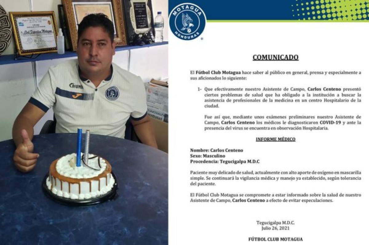 Utilero del Motagua Carlos Centeno es hospitalizado 'muy delicado de salud” tras dar positivo de Covid-19