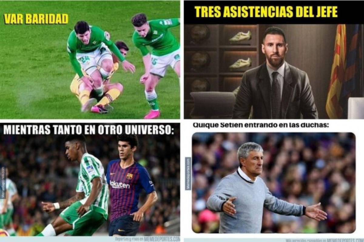 Messi, protagonista de los memes por sus tres asistencias a gol en el Betis-Barcelona