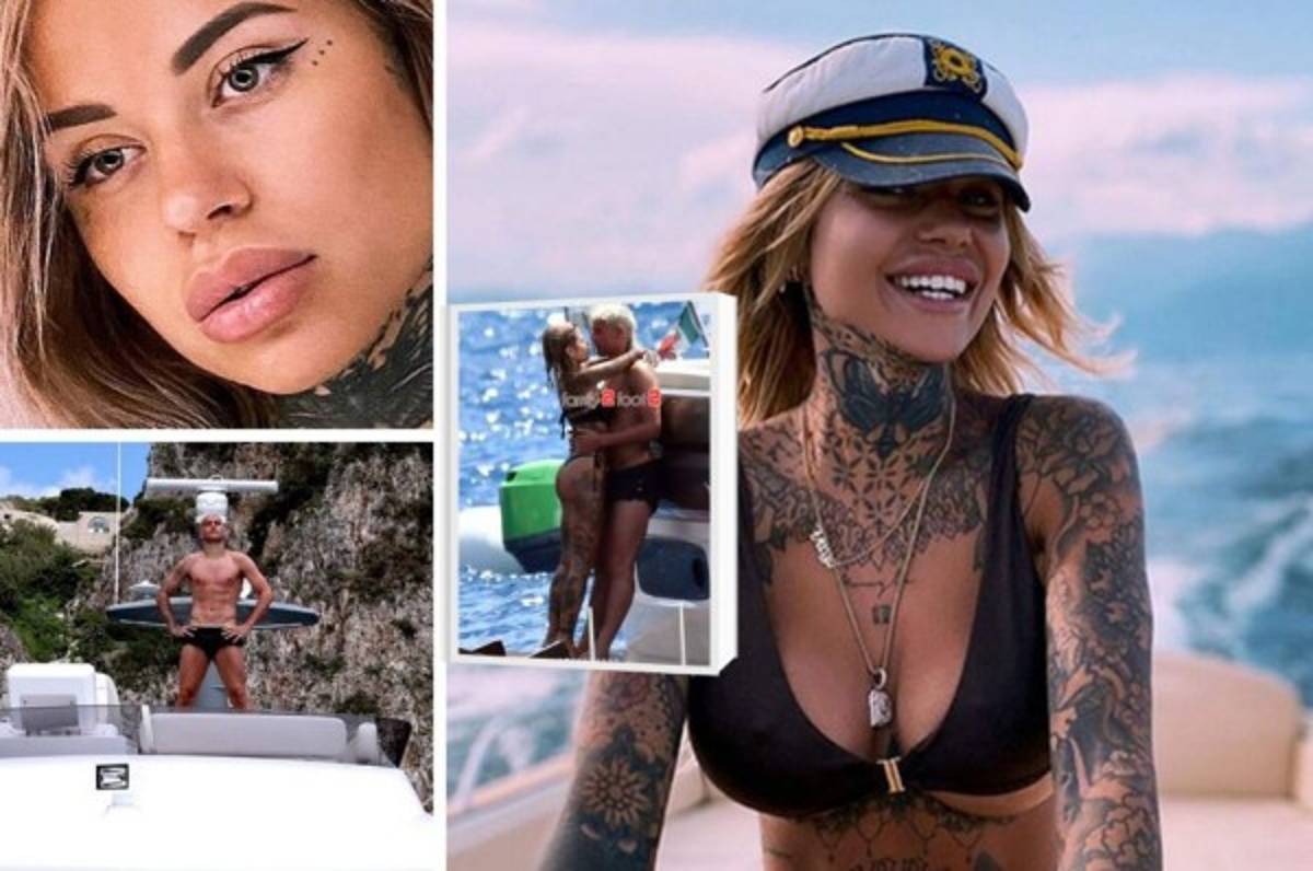 Theo Hernández, cazado en un barco con la espectacular musa de los tatuajes en Italia