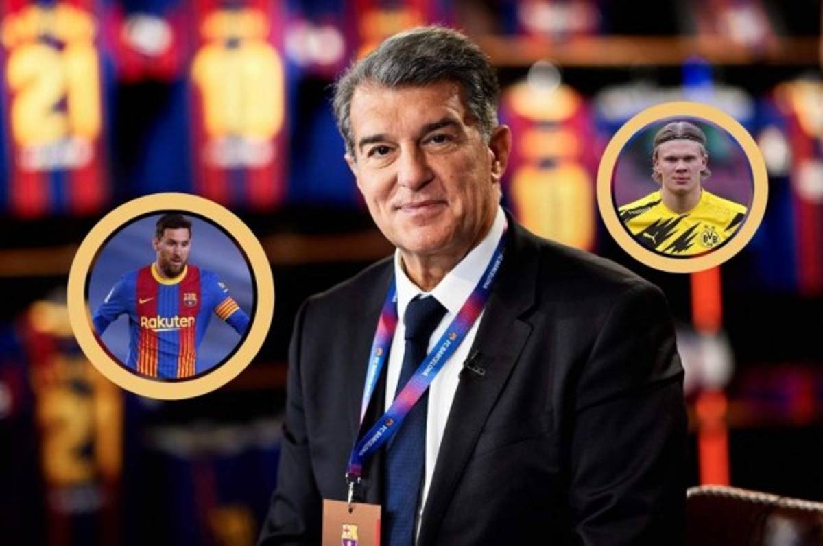 Laporta se pronuncia sobre el fichaje de Haaland y lo que confirma sobre la renovación de Messi