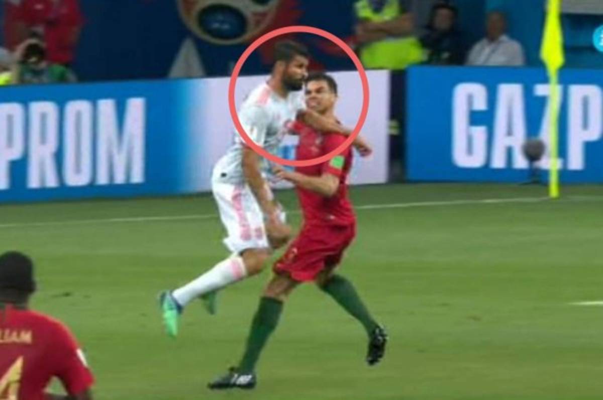 POLÉMICA: El golazo de Diego Costa con falta incluída ante Portugal en Rusia 2018